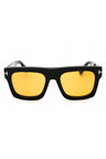 001 - shiny black/clear/blue-light block lens