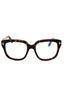 052 - dark havana/clear/blue-light block lens