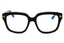 001 - shiny black/clear/blue-light block lens