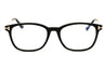 001 - shiny black/clear/blue-light block lens