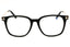 001 - shiny black/clear/blue-light block lens
