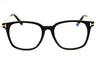 001 - shiny black/clear/blue-light block lens