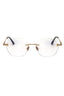 028 - shiny rose gold/clear/blue-light block lens