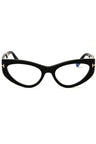 001 - shiny black/clear/blue-light block lens