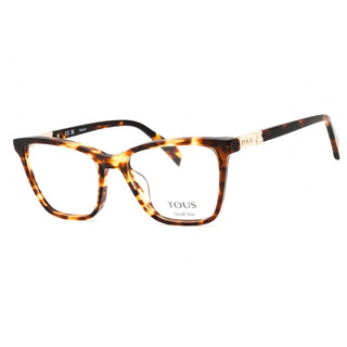 Tous VTOB29L Eyeglasses SHINY BROWN HAVANA/YELLOW/clear demo lens