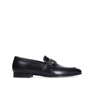 Franceschetti Sasha Men's Shoes Black Calf-Skin Leather Slip-On Loafers (FCCT1007)