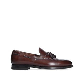 Franceschetti Harry Men's Shoes Dark Brown Calf-Skin Leather Tassels Loafers (FCCT1016)