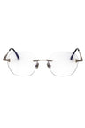 014 - shiny light ruthenium/clear/blue-light block lens