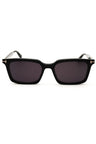 001 - shiny black/clear/blue-light block lens