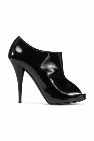 Fendi Designer Shoes Black Patent Boots Short Bootie (FFW05)