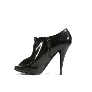 Fendi Designer Shoes Black Patent Leather Boots Short Bootie (FFW05)-AmbrogioShoes