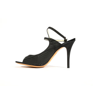 Fendi Designer Shoes for women Black Satin Open-toes 8F2926 (FFW07)-AmbrogioShoes