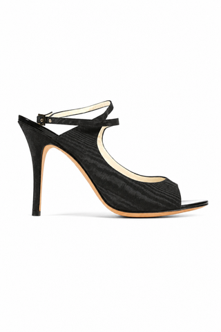 Fendi Designer Shoes for women Black Satin Open-toes 8F2926 (FFW07)