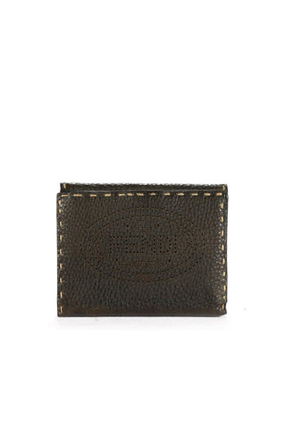 Fendi Women's Wallet Black Selleria short calf leather 8M0145