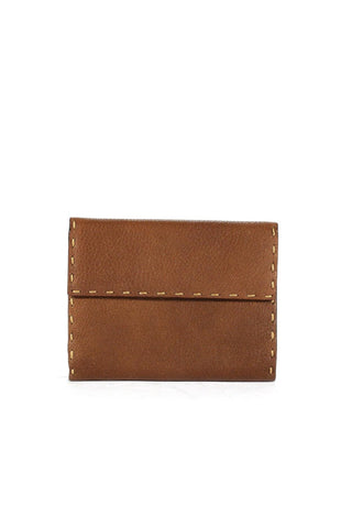 Fendi Women's Wallet Brown Selleria short leather designer Women's Wallet 8M0145 (ffw09)