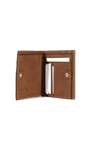 Fendi Women's Wallet Brown Selleria short leather designer Women's Wallet 8M0145 (ffw09)