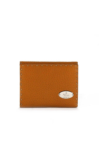 Fendi Women's Wallet Camel color Selleria Short leather designer 8M0145
