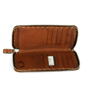 Fendi Women's Wallet Chocolate Brown Zip-around Selleria leather designer Women's Wallet 8M0214 (ffw07)-AmbrogioShoes