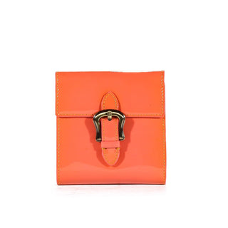 Fendi Women's Wallet Short Pink Rose Patent Leather Designer Wallet 8M0161-AmbrogioShoes