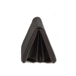 Fendi wallet Women's Black Canvas Zucchino Style Zip-Around (FWW105)-AmbrogioShoes