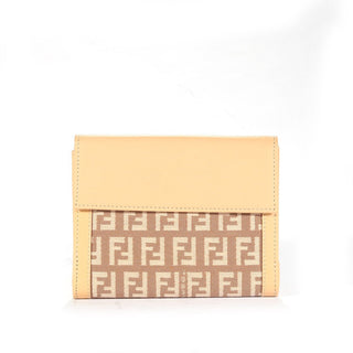 Fendi Women's Wallet Zucchino / Calf leather designer Beige 8M0035 (ffw23)-AmbrogioShoes