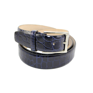 Fennix 301 Navy Exotic Men's Belts (FX1117)-AmbrogioShoes