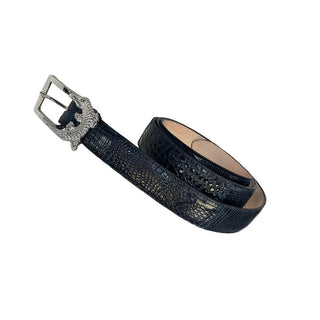Fennix 309 Navy Exotic Men's Belts (FX1120)-AmbrogioShoes