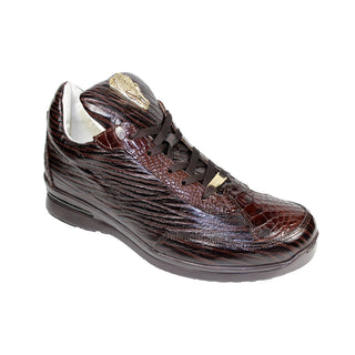 Fennix Alex Men's Shoes Brown Alligator/Deer Exotic Sneakers (FX1000)-AmbrogioShoes