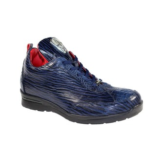 Fennix Alex Men's Shoes Navy Alligator/Deer Exotic Sneakers (FX1000)-AmbrogioShoes