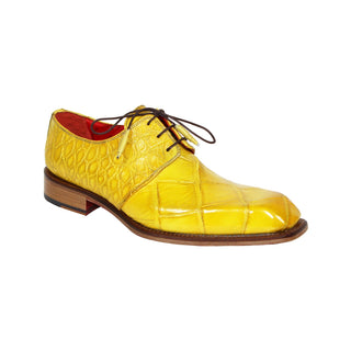 Fennix Alexander Men's Shoes Yellow Alligator Exotic Oxfords (FX1076)-AmbrogioShoes