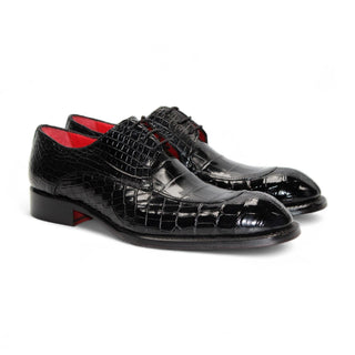 Fennix Benjamin Men's Shoes Exotic Alligator Skin Cap-Toe Derby (FX1134)-AmbrogioShoes