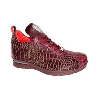 Fennix Bentley Men's Shoes Burgundy Alligator/Pony Exotic Sneakers (FX1004)-AmbrogioShoes