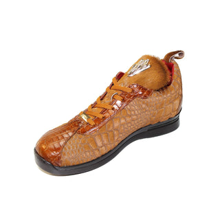 Fennix Bentley Men's Shoes Cognac Alligator/Pony Exotic Sneakers (FX1123)-AmbrogioShoes