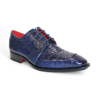 Fennix Charles Men's Shoes Ocean Blue Alligator Exotic Oxfords (FX1145)-AmbrogioShoes