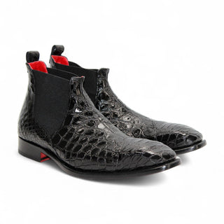 Fennix Cole Alligator Skin Chelsea Boots (FX1146)-AmbrogioShoes