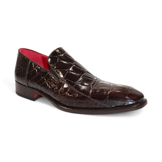 Fennix Dustin Men's Shoes Brown Alligator Exotic Loafers (FX1150)-AmbrogioShoes