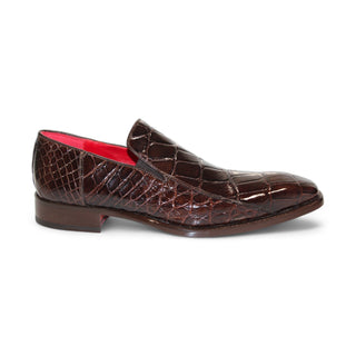 Fennix Dustin Men's Shoes Brown Alligator Exotic Loafers (FX1150)-AmbrogioShoes