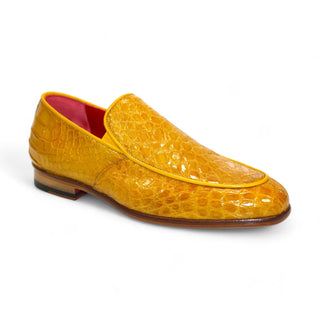 Fennix Easton Men's Shoes Mustard Alligator Exotic Loafers (FX1154)-AmbrogioShoes