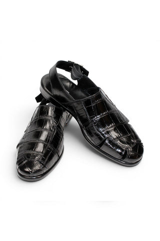 Fennix F131 Men’s Shoes Exotic Alligator Skin Sandal