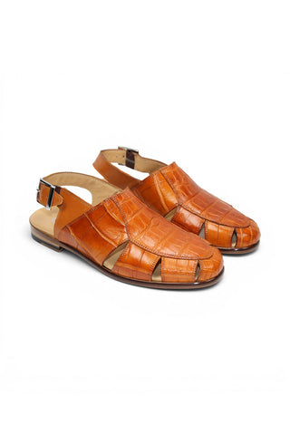 Fennix F131 Men’s Shoes Exotic Alligator Skin Sandal