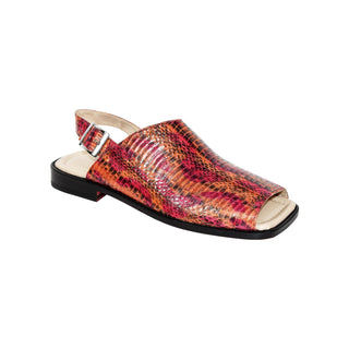 Fennix FX126 Men's Shoes Orange/Fuscia Snake Exotic Sandals (FX1085)-AmbrogioShoes