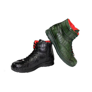 Fennix Francis Men's Shoes Green Alligator Exotic Sneakers (FX1017)-AmbrogioShoes