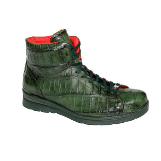 Fennix Francis Men's Shoes Green Alligator Exotic Sneakers (FX1017)-AmbrogioShoes