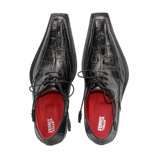 Fennix Frank Men's Shoes Alligator Skin & Calf-Skin Leather Derby (FX1118)-AmbrogioShoes