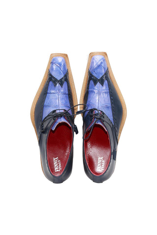 Fennix Harry Exotic Alligator Skin & Calf-Skin Leather Derby (FX1156)-AmbrogioShoes