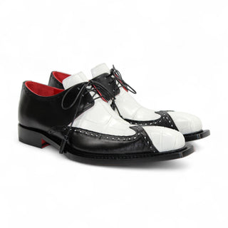 Fennix Harry Men's Shoes Exotic Alligator Skin & Calf-Skin Leather Derby (FX1156)-AmbrogioShoes