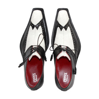 Fennix Harry Men's Shoes Exotic Alligator Skin & Calf-Skin Leather Derby (FX1156)-AmbrogioShoes