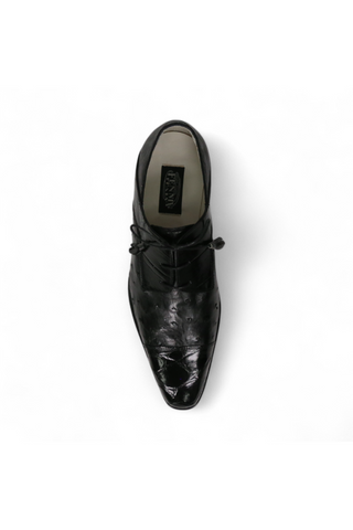 Fennix Hornback Crocodile/Ostrich Black Oxfords (FXS103)