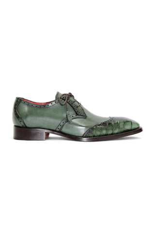 Fennix Jax Crocodile & Leather Derby-AmbrogioShoes