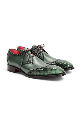 Fennix Jax Crocodile & Leather Derby-AmbrogioShoes